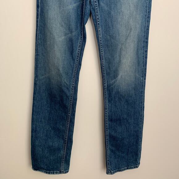 Mother High Waisted Rider Skimp Straight Leg Jeans In Cowboys Don’t Cry Size 26 - Picture 2 of 16